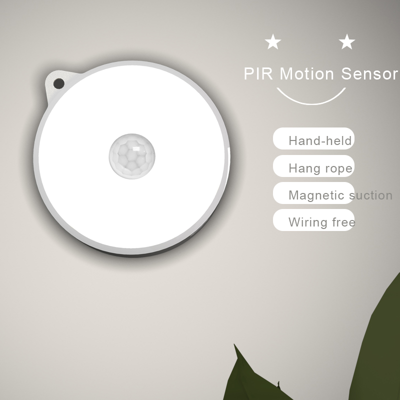 Small round PIR motion sensor wall night 